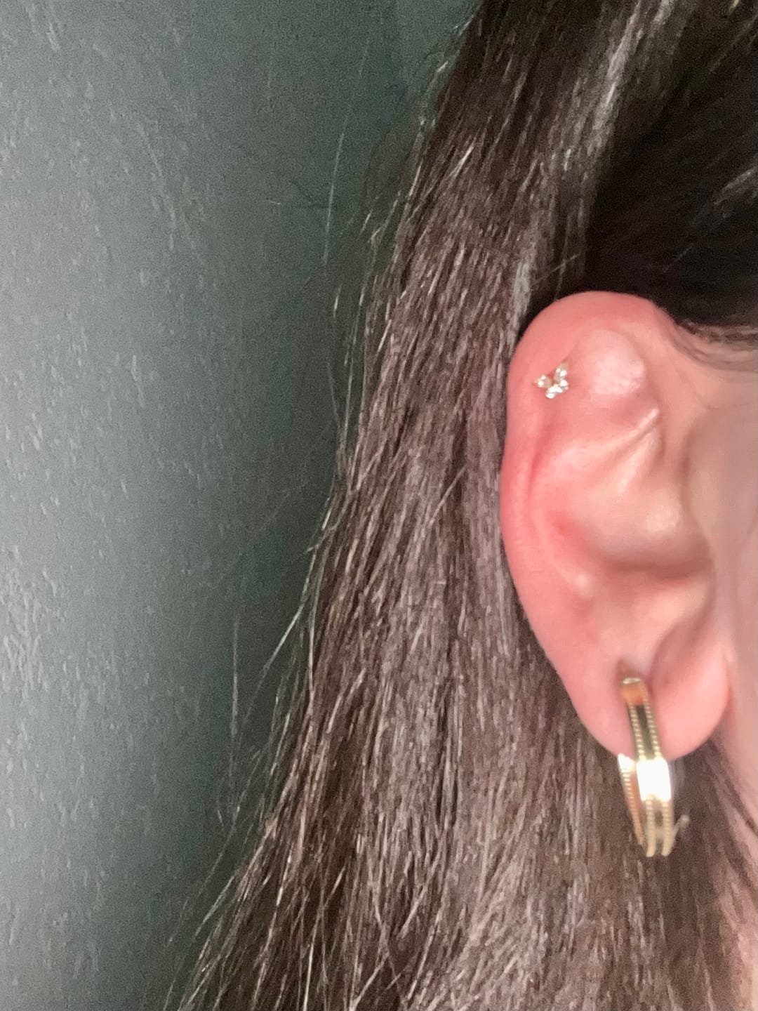 Customer photo review of Butterfly Piercing | Titan