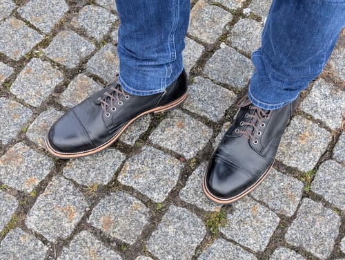 Customer photo review of CapToe Service Boot -luosjiet®boots - Black Xizang Yak Leather