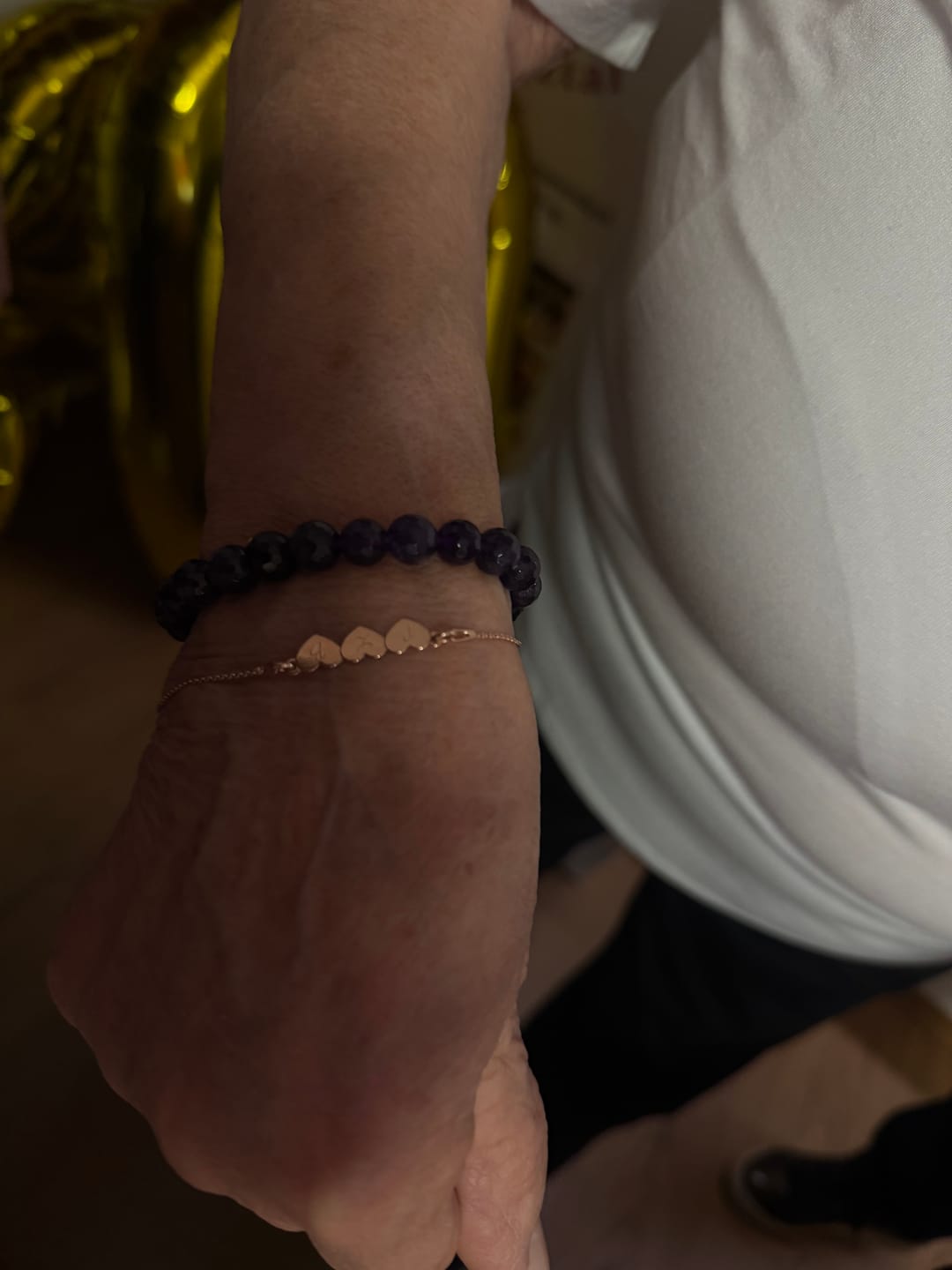 Customer photo review of Armband d’amour mit Gravur 3 Herzen