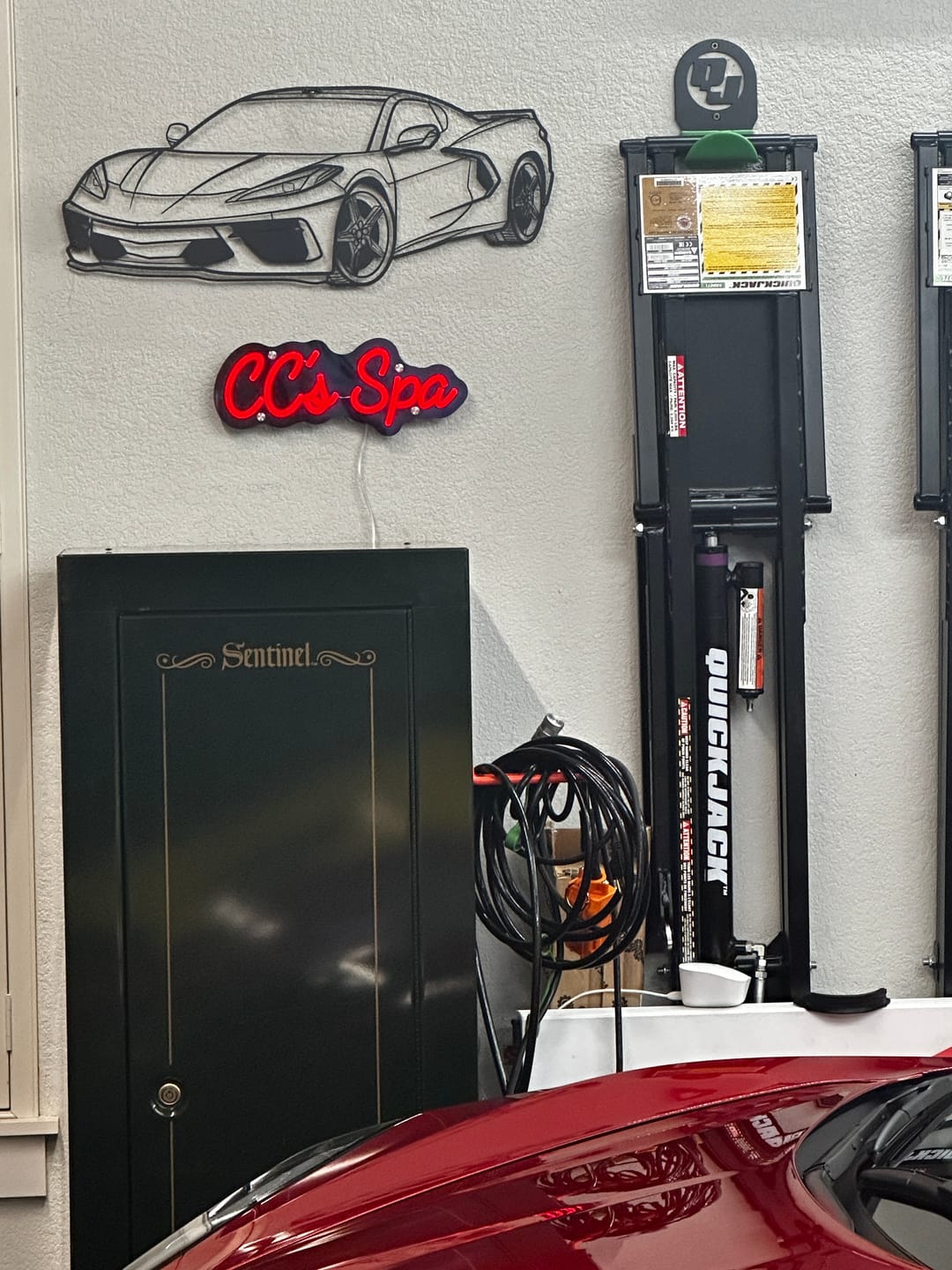 Customer photo review of Corvette C8 Perspective Metal Car Wall Art - MT1125