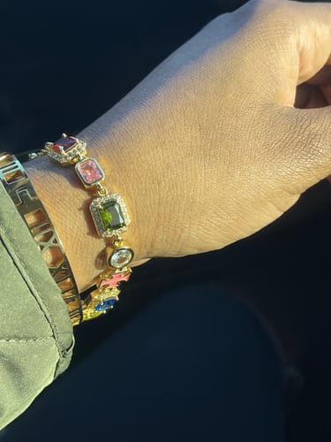 Customer photo review of Solstice Gemstone Bracelet Gold