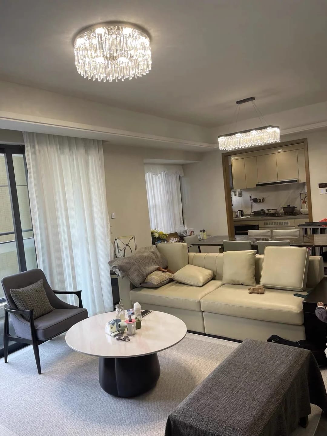 Customer photo review of Lyla Crystal Flush Mount Ceiling Light