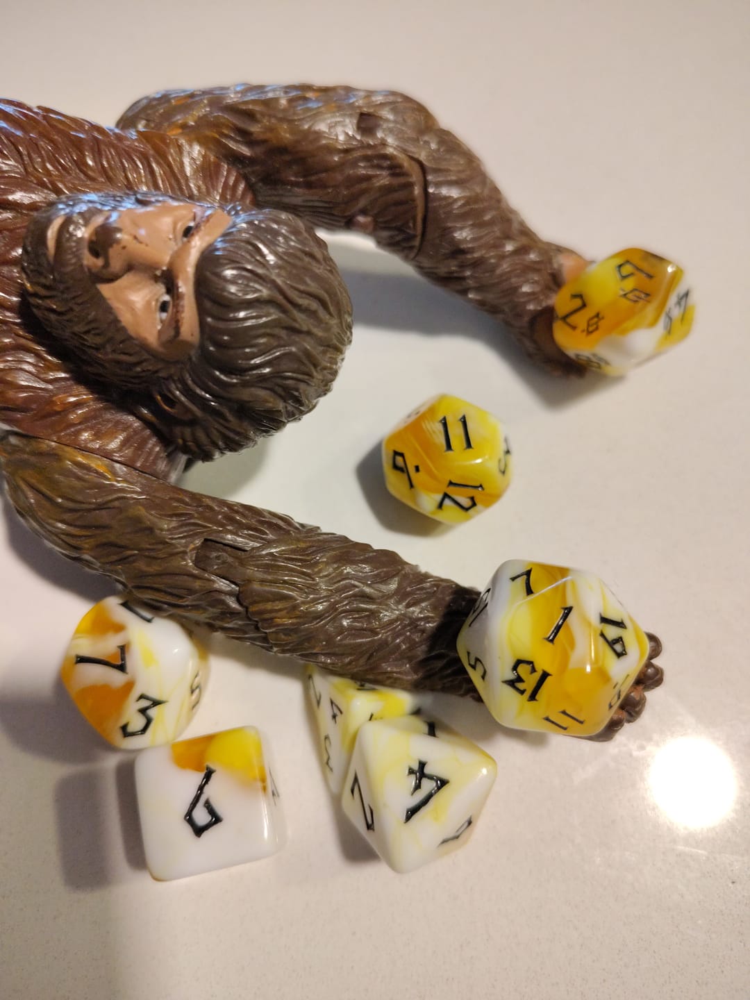 Customer photo review of Movie Popcorn Acrylic Dice Set