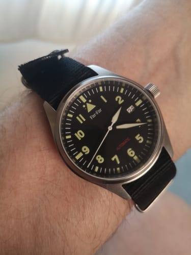 Customer photo review of Far-Far Automatisk Pilotklokke Sort