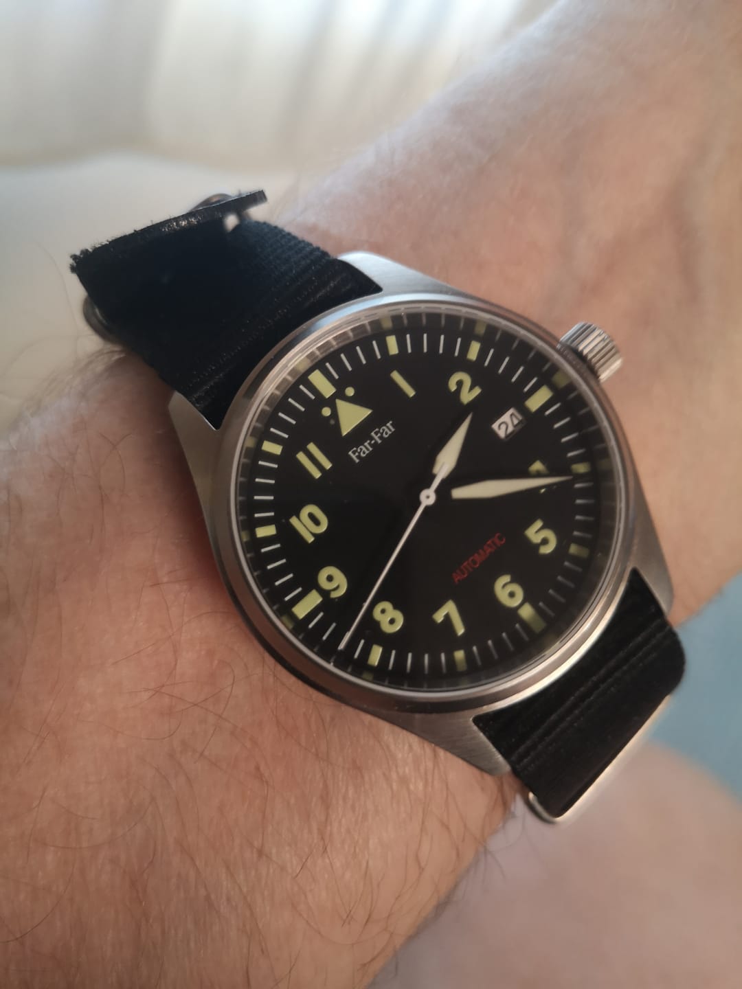 Customer photo review of Far-Far Automatisk Pilotklokke Sort