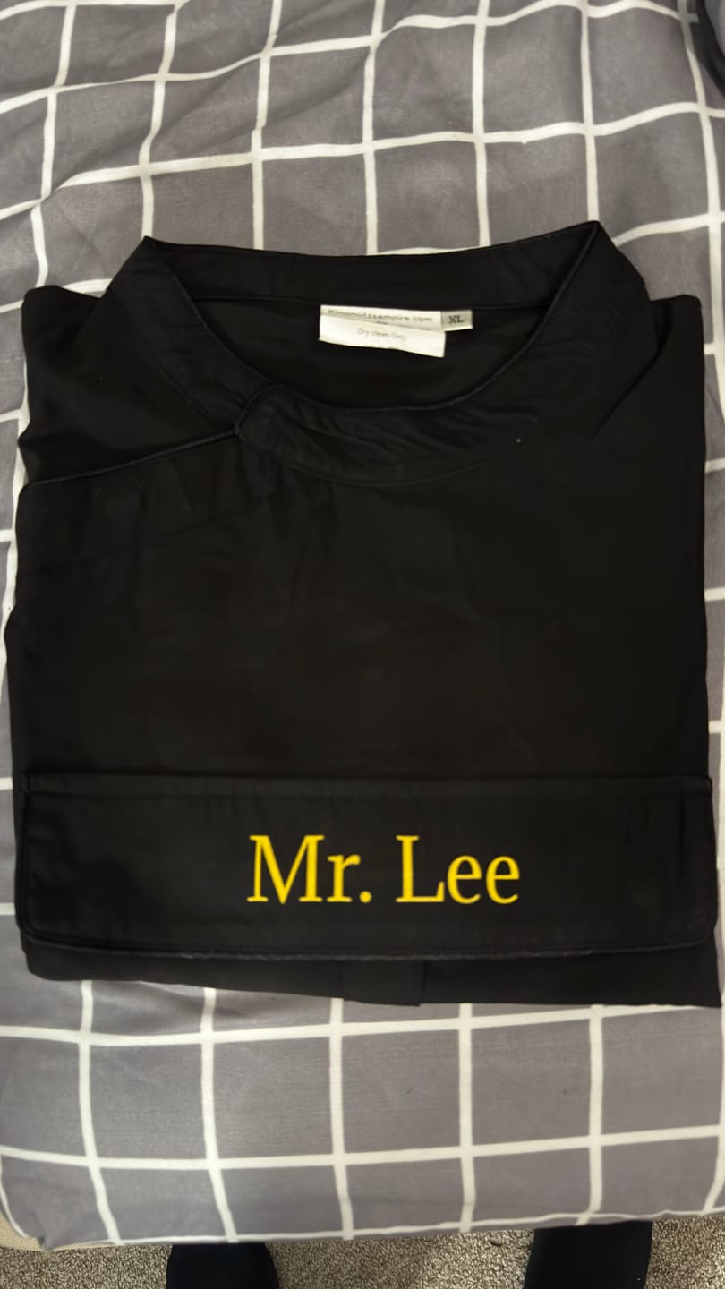 Customer photo review of Customize Your Barber Smock