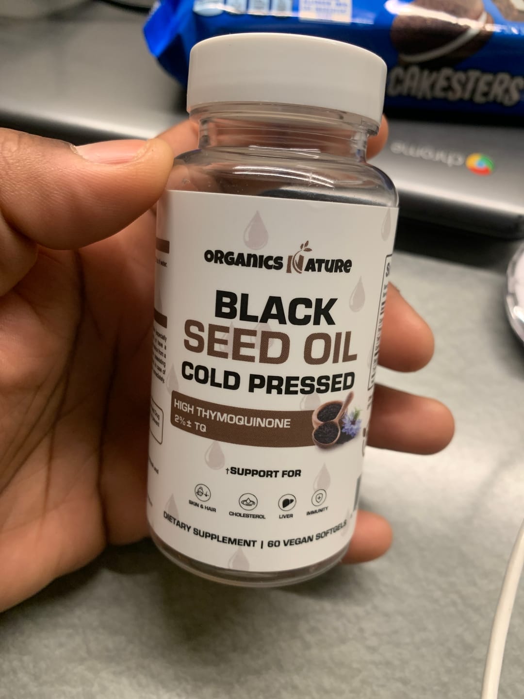 Customer photo review of Cold Pressed Black Seed Oil - 3 Bottles