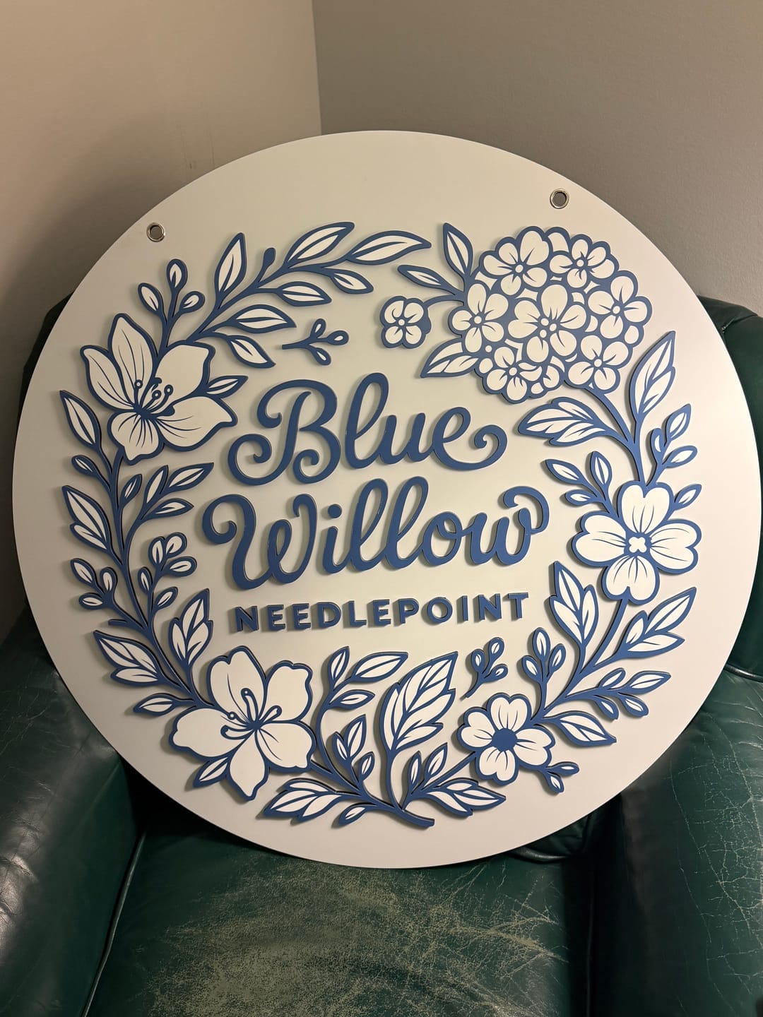 Customer photo review of Custom Round Indoor 3D Logo Sign (S1)