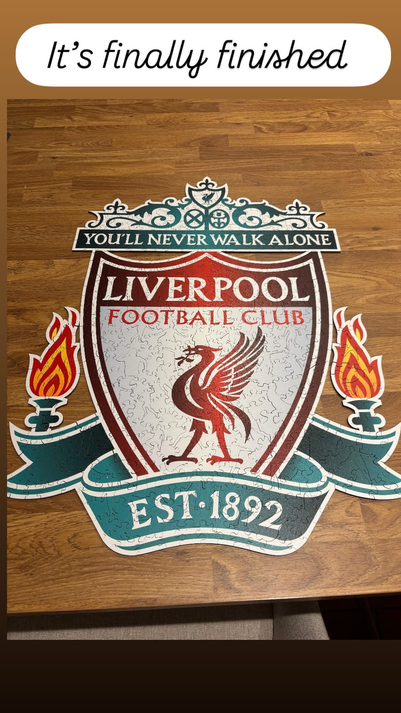 Customer photo review of Liverpool FC® Crest - Wooden Puzzle