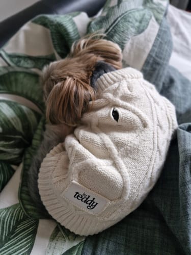 Customer photo review of Marshmallow | The Capsule Cable Knit