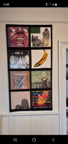 Customer photo review of 12" Vinyl Record Display Frame - LP Wall Storage