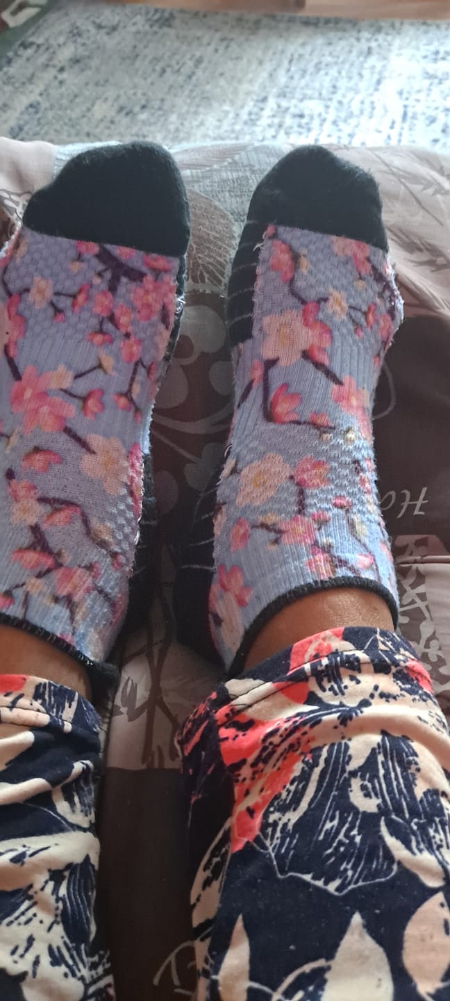 Customer photo review of Dark & Delicate Ankle Compression Socks 5-Pack Bundle