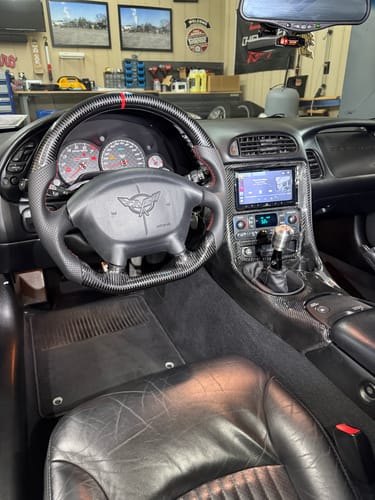 Customer photo review of Genuine Carbon Fiber Dash For Chevrolet Corvette C5 Fits Double Din Radio