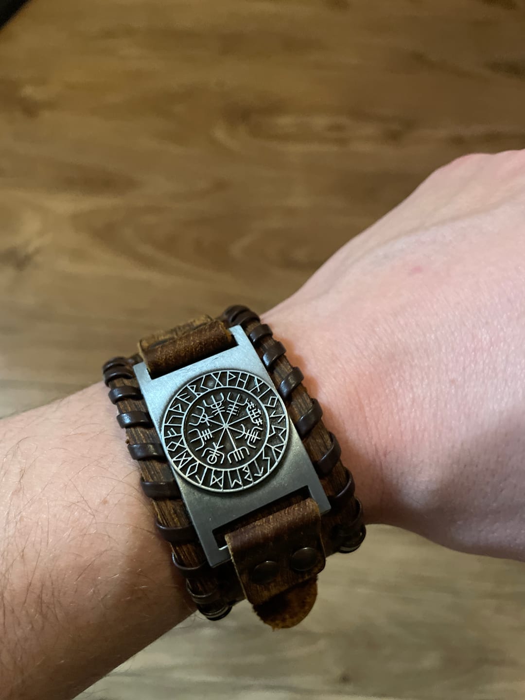 Customer photo review of Vegvisir – Leather Buckle Brown
