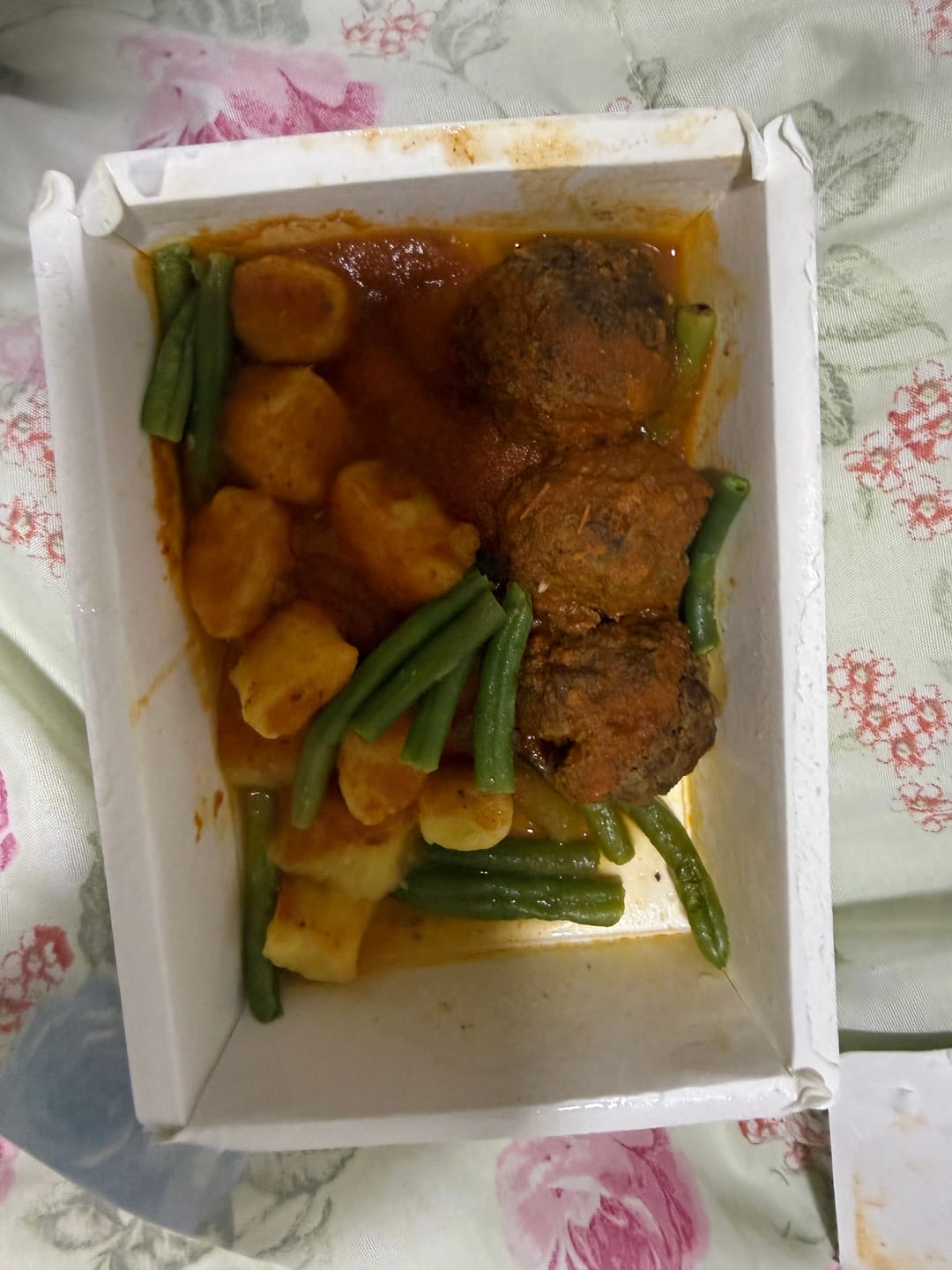 Customer photo review of Almôndegas de Carne, Nhoque de Mandioquinha e Vagem