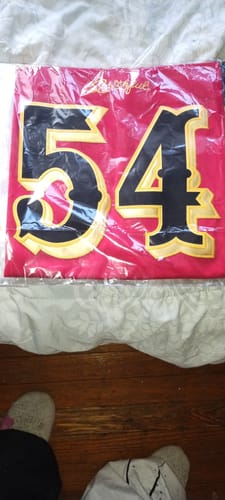 Customer photo review of Men's San Francisco 49ers Fred Warner #54 Red 2025 Rivalries Collection Game Jersey