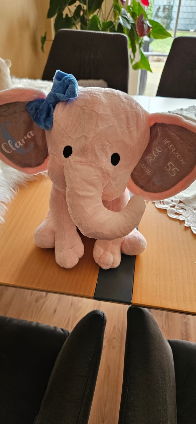 Customer photo review of Zur Geburt - Baby-Stofftier
