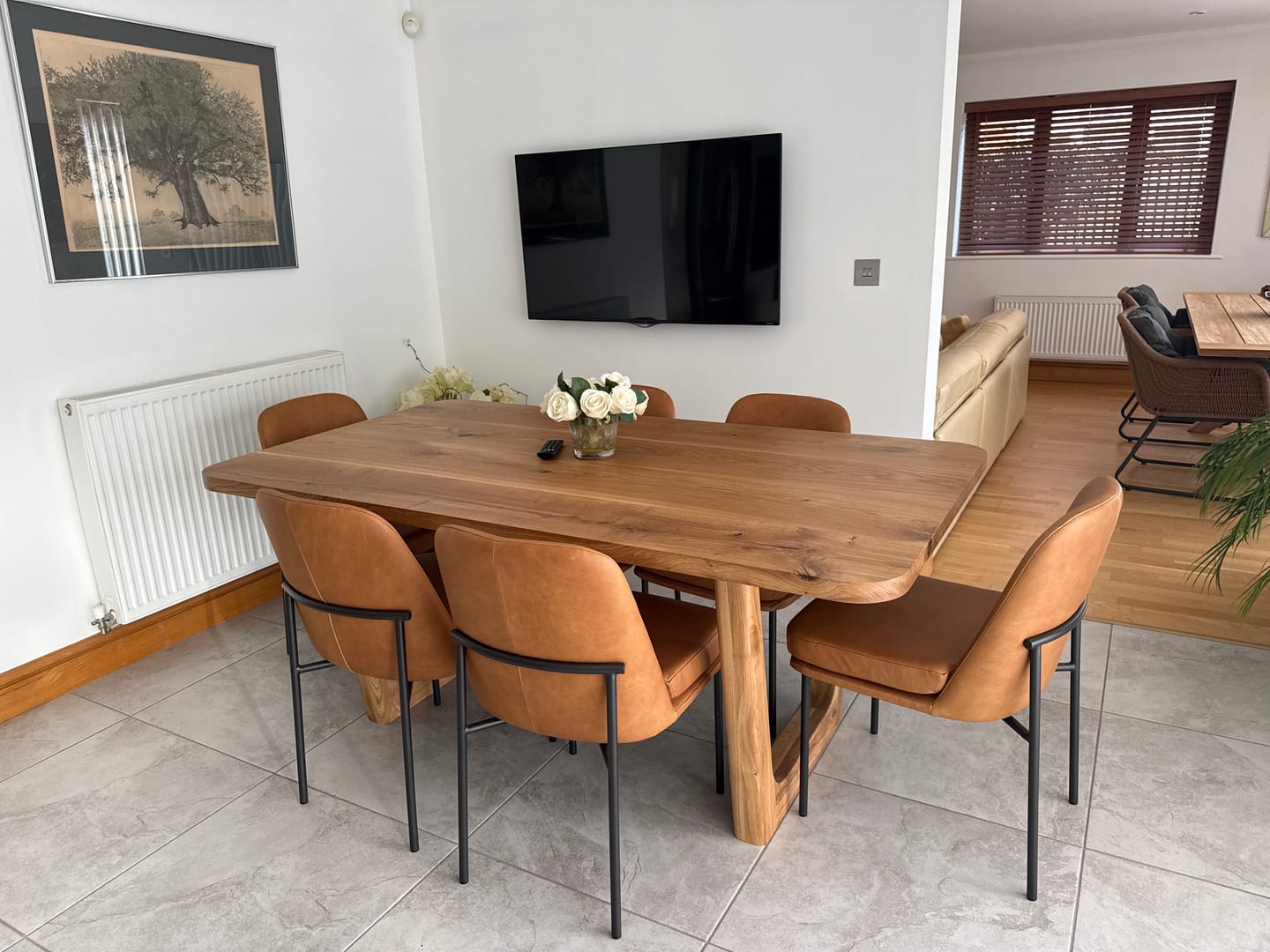 Customer photo review of Lilian Extendable Oak Dining Table