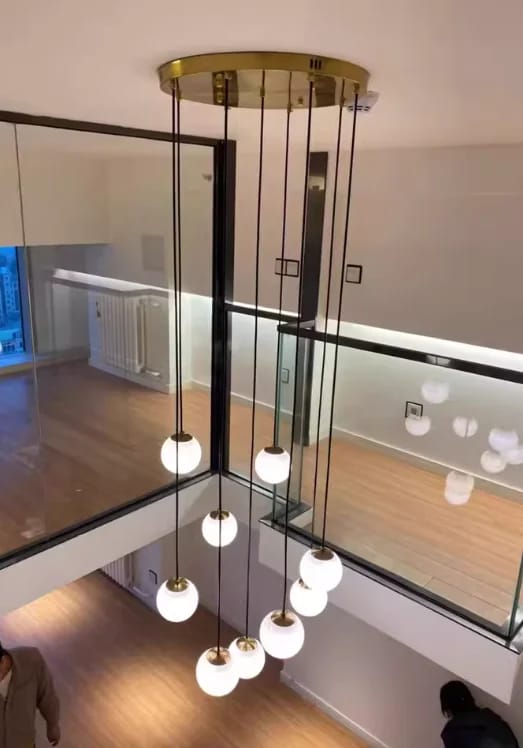 Customer photo review of Faye Marble Bubble Chandelier