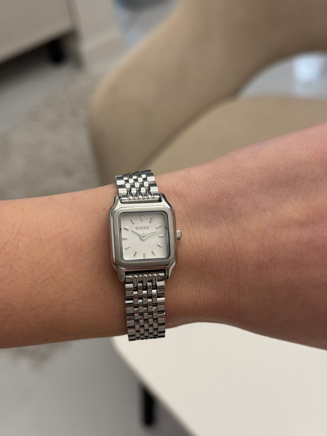 Customer photo review of Macy Petite Silver White