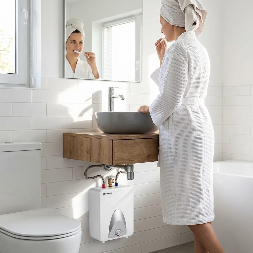 Customer photo review of Camplux Electric Mini Tank Point of Use Water Heater 120V - 2.5 Gallon