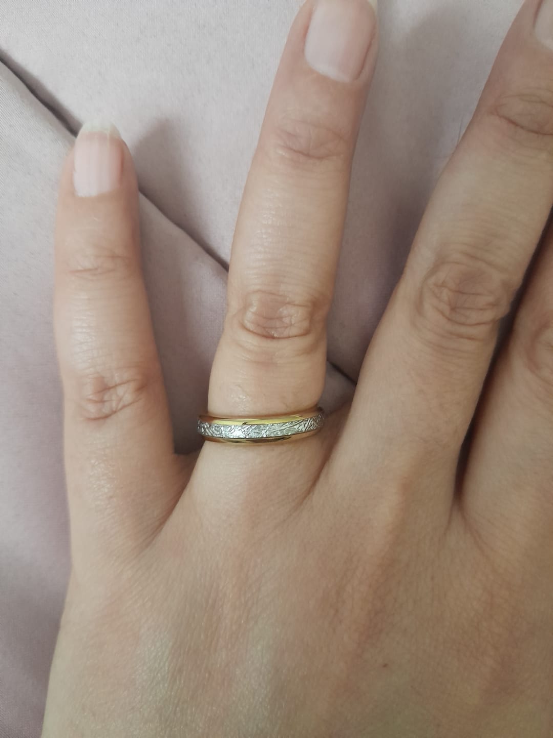 Customer photo review of The Golden Steel Wonder Ring Set