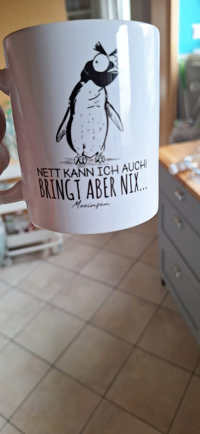 Customer photo review of Nett kann ich auch   · Keramik Tasse weiß
