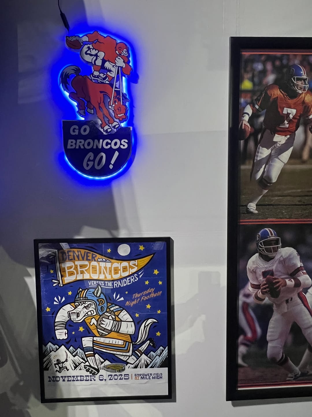 Customer photo review of Denver Broncos "1965" Alternate Logo 3D Vintage Metal Wall Art