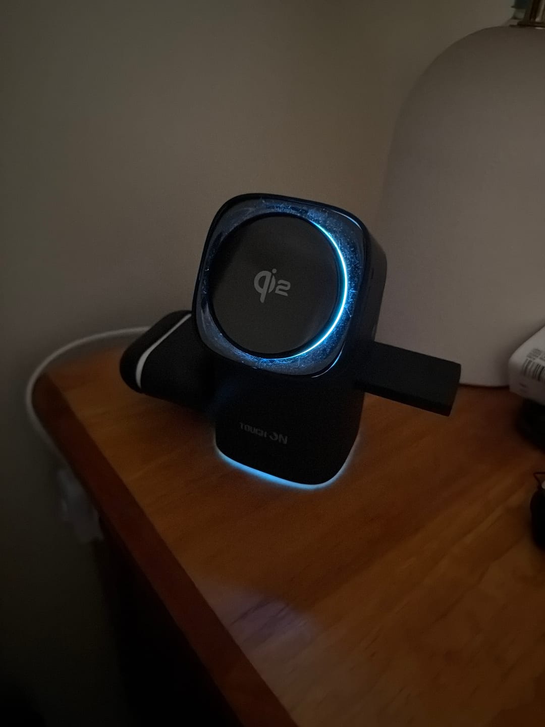 Customer photo review of Tough On MagPro Qi2 3-in-1 Wireless Charger for Apple iPhone Watch AirPods