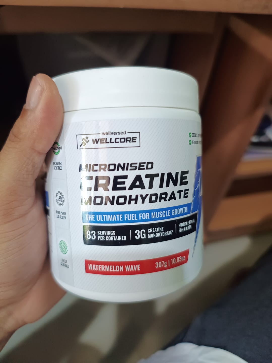 Customer photo review of Wellcore - Pure Micronised Creatine Monohydrate | Watermelon Wave (307g, 83 servings)