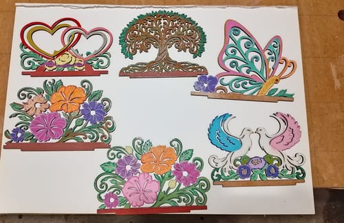 Customer photo review of Wooden napkin holder 5 bundle laser cut svg file