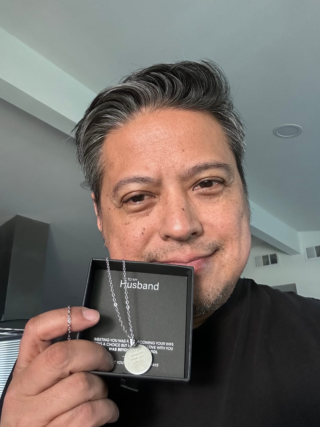 Customer photo review of "To My Husband" - Compass Pendant
