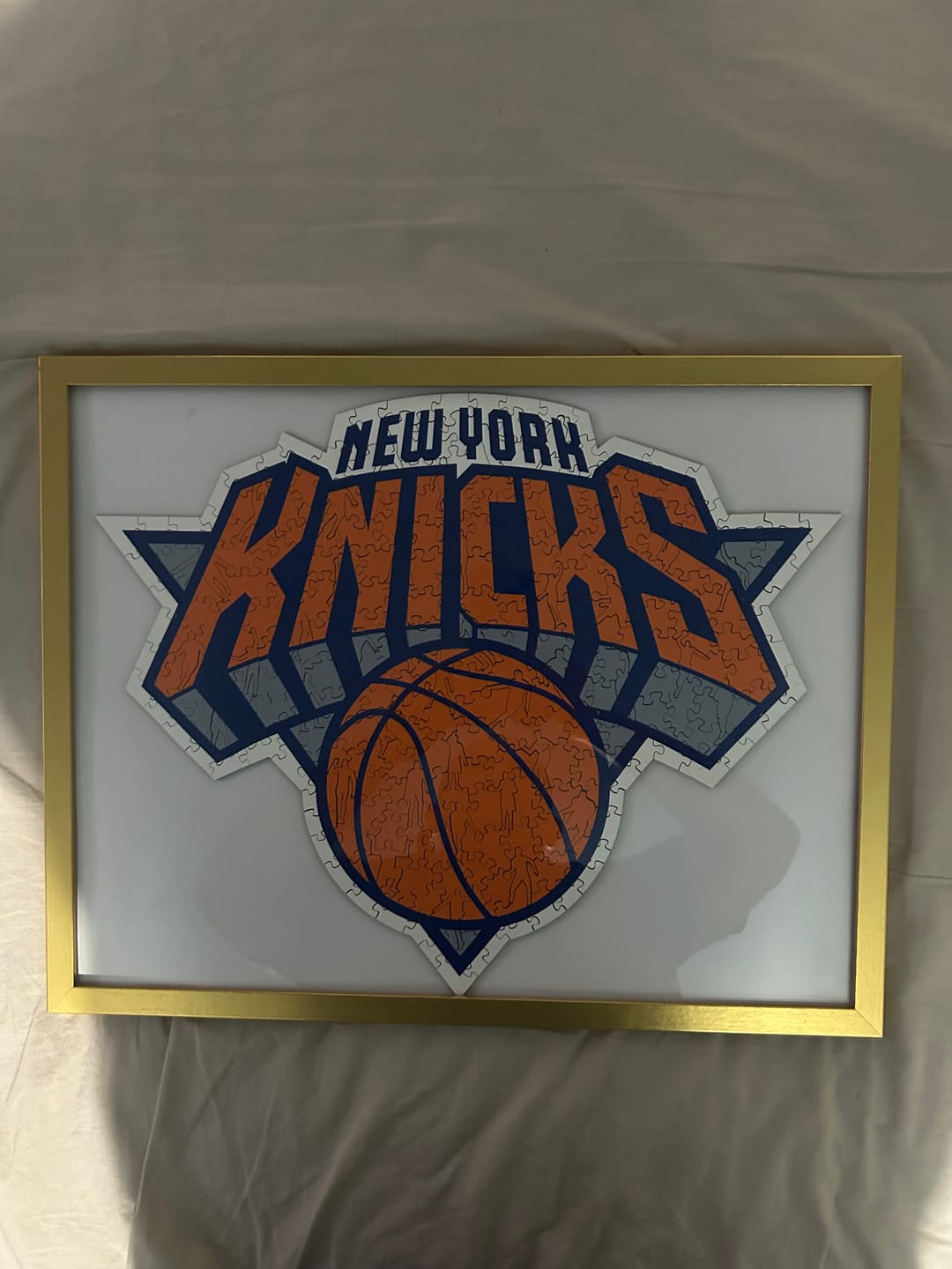Customer photo review of New York Knicks™ - Wooden Puzzle