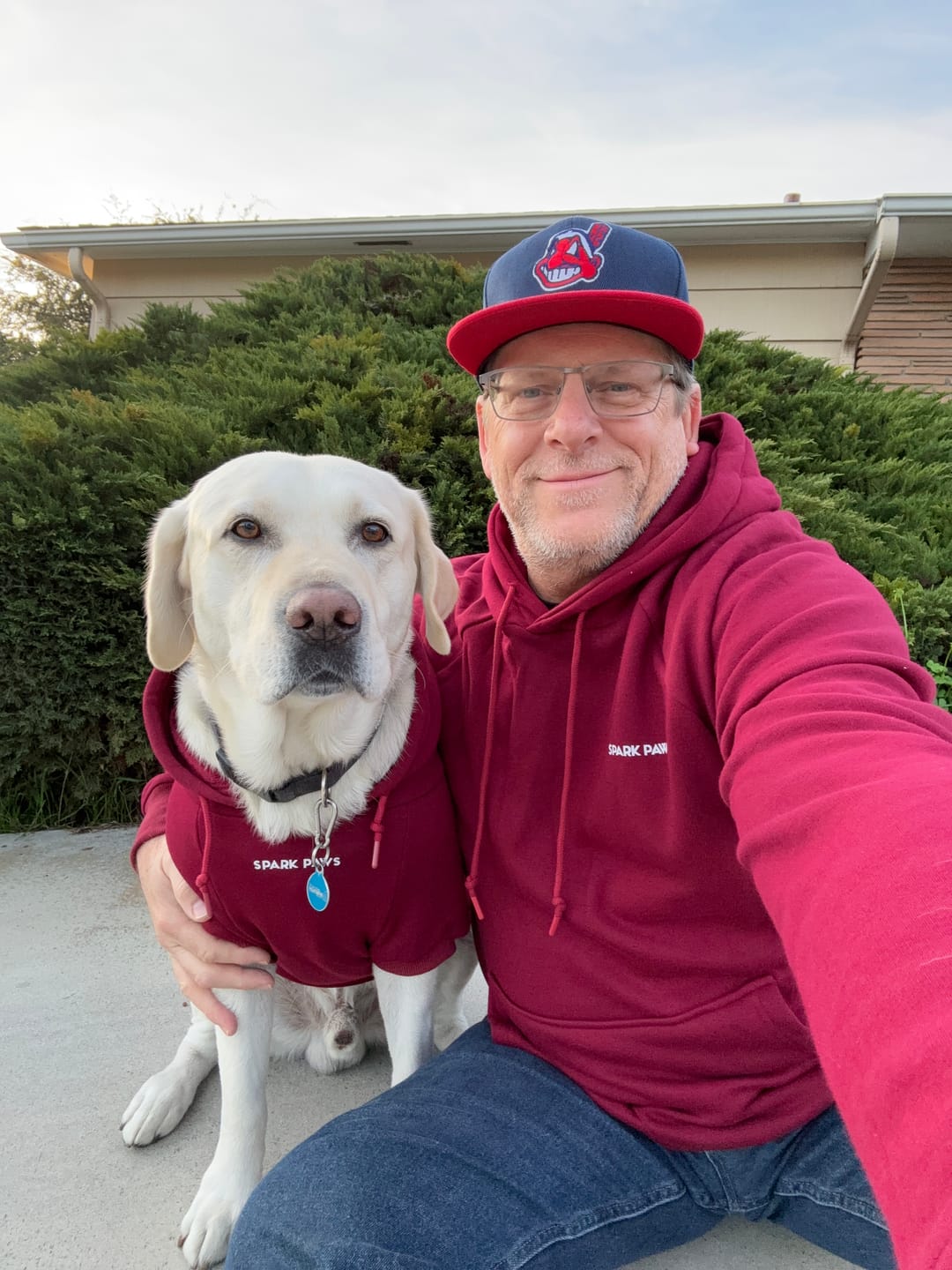 Customer photo review of Essential Human Hoodie - Burgundy