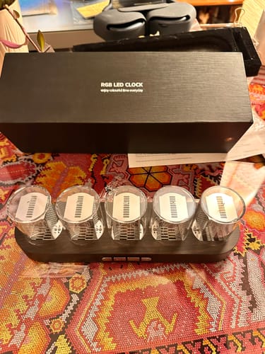 Customer photo review of Nixie Tube RGB Customizable Clock