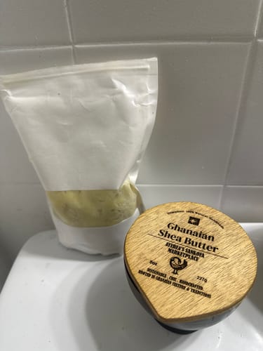 Customer photo review of Shea Butter- 100% Pure and Unrefined Ghanaian 16oz Kraft Paper