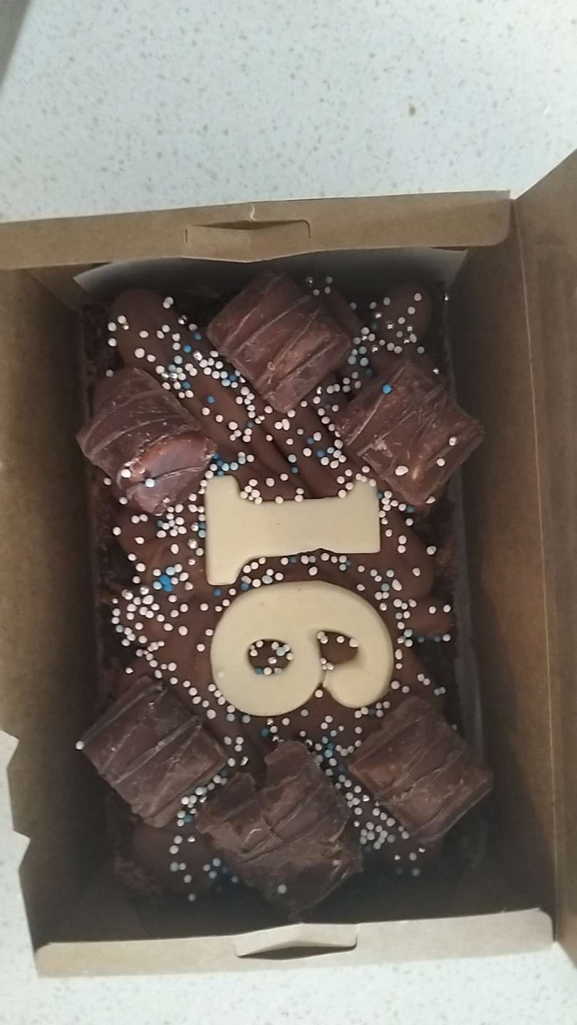 Customer photo review of Mini birthday brownie