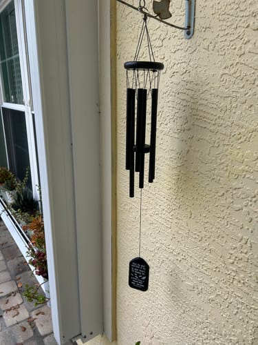 Customer photo review of In The Loving Memory Personalized Wind Chimes Gifts