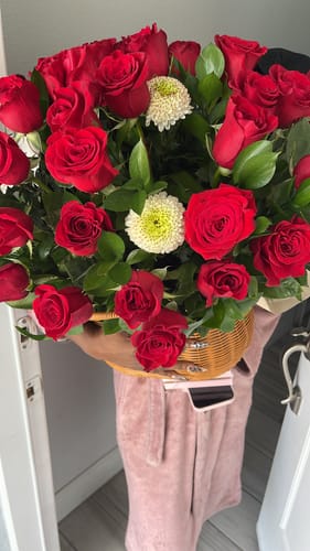 Customer photo review of B Basket Round - Red