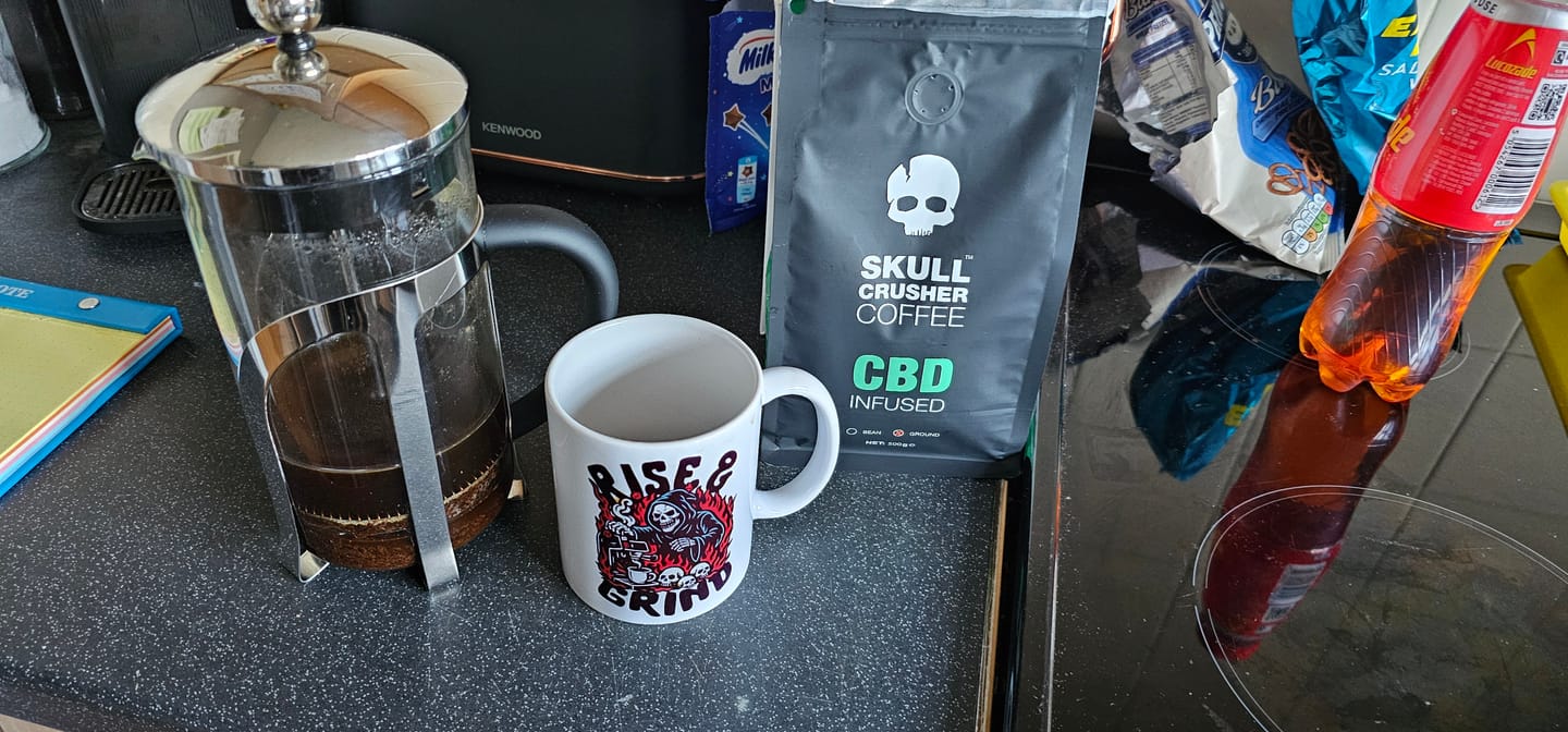 Customer photo review of Skull Crusher Coffee - Infused
