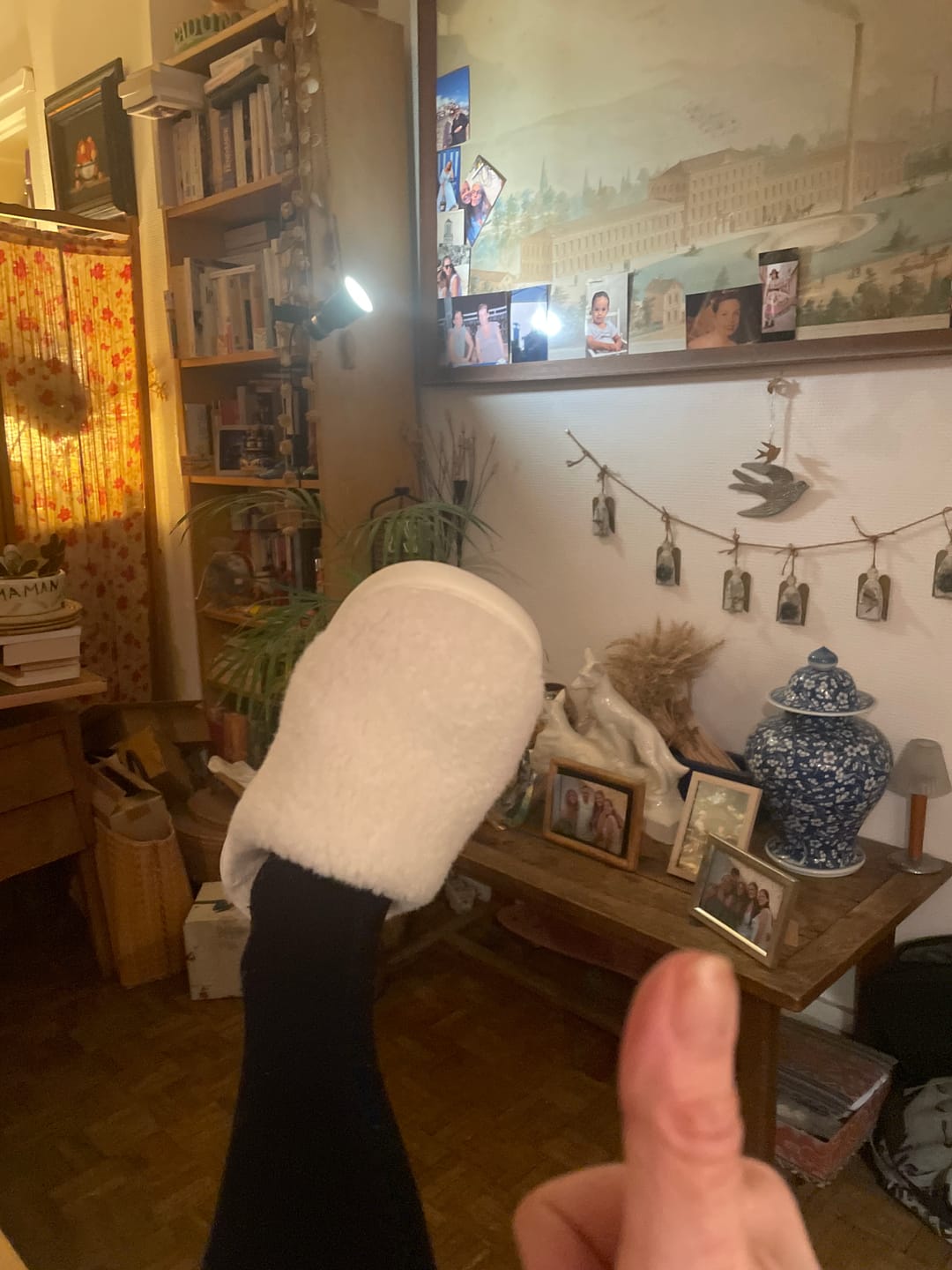Customer photo review of Nordic Plush Slippers