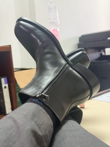 Customer photo review of Velasco Zip Boots - Solid Black