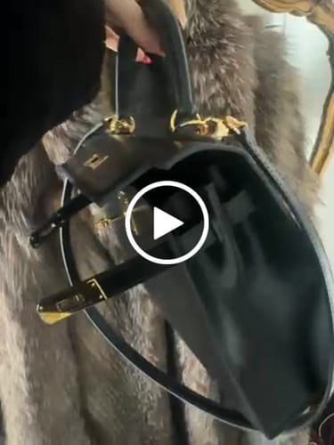 Customer video review of HM KELLY 28CM BLACK BOXCALF GOLD HARDWARE