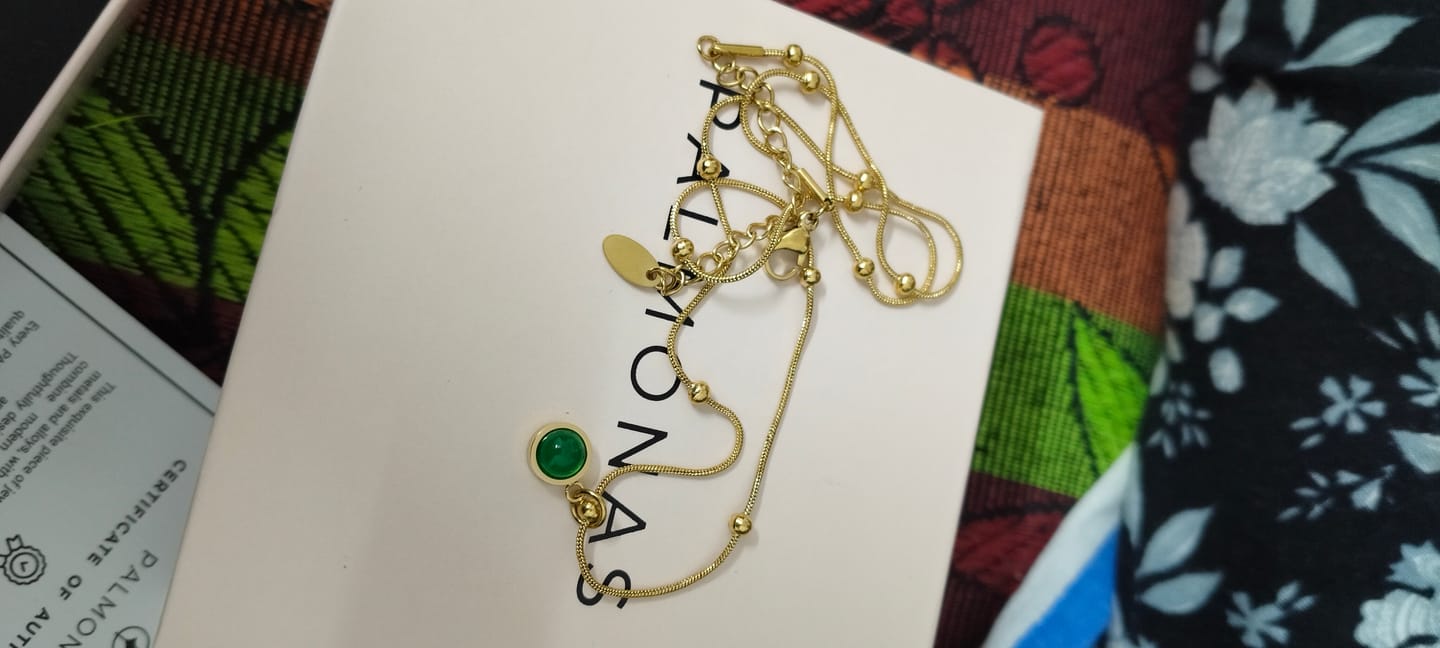 Customer photo review of Emerald Glow Pendant