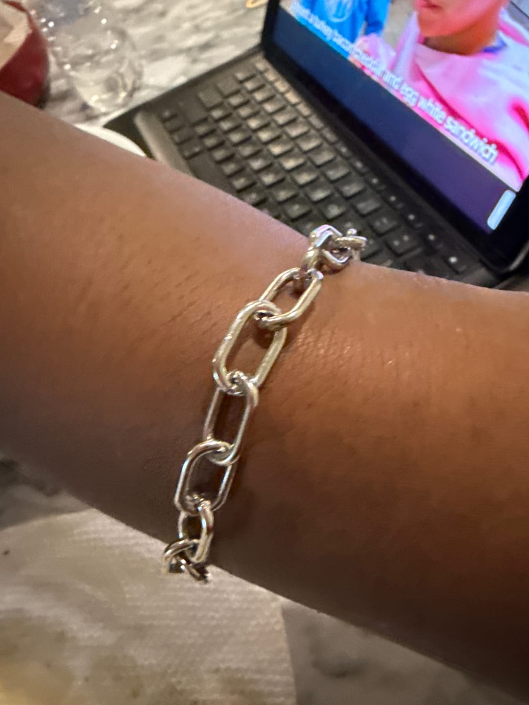 Customer photo review of Tulum Chunky Paperclip Bracelet (Bundle)