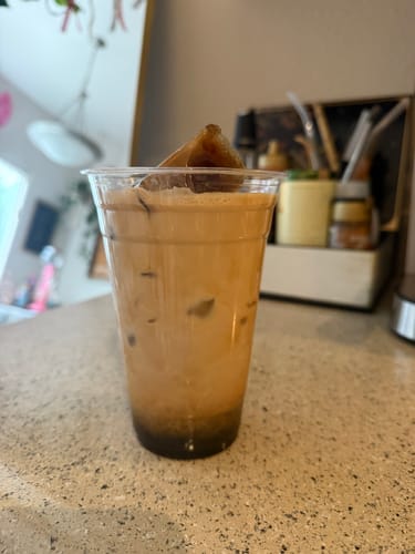 Customer photo review of Almond Coffee Syrup