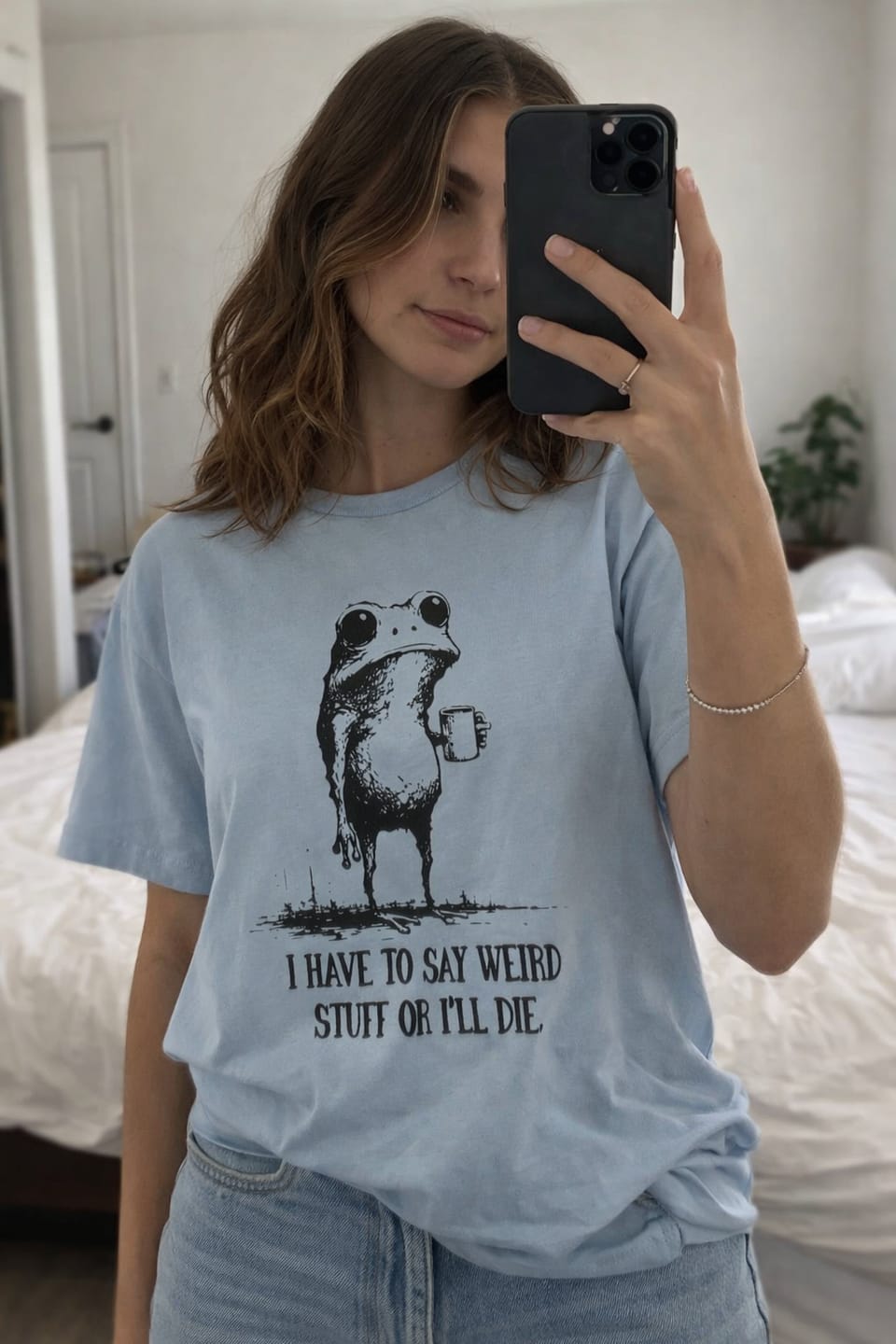 Customer photo review of I Have To Say Weird Stuff T-Shirt