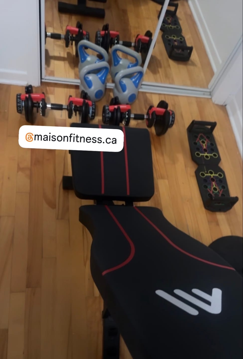 Customer photo review of 1090 Adjustable Dumbbells Set Of Two
