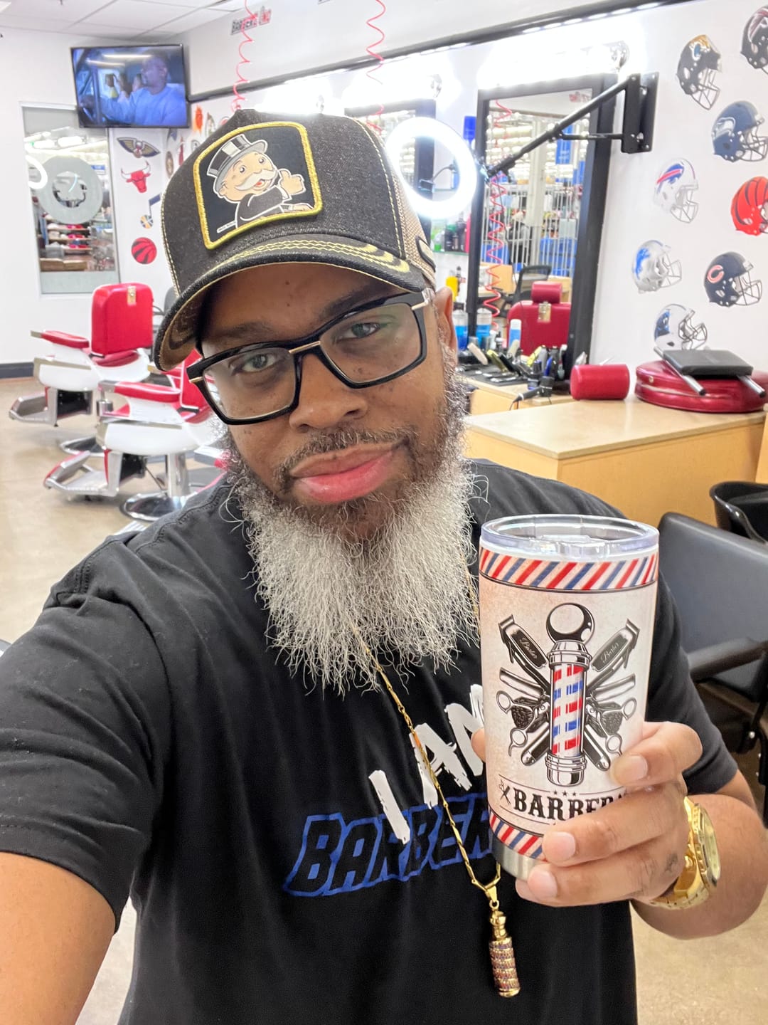 Customer photo review of OVERLORD X Monopoly: Mr. Monopoly Trucker Cap