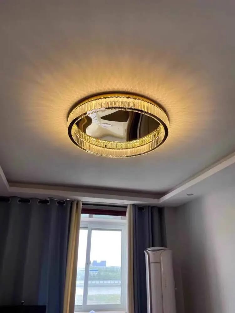 Customer photo review of Elizza Flush Mount Crystal Chandelier